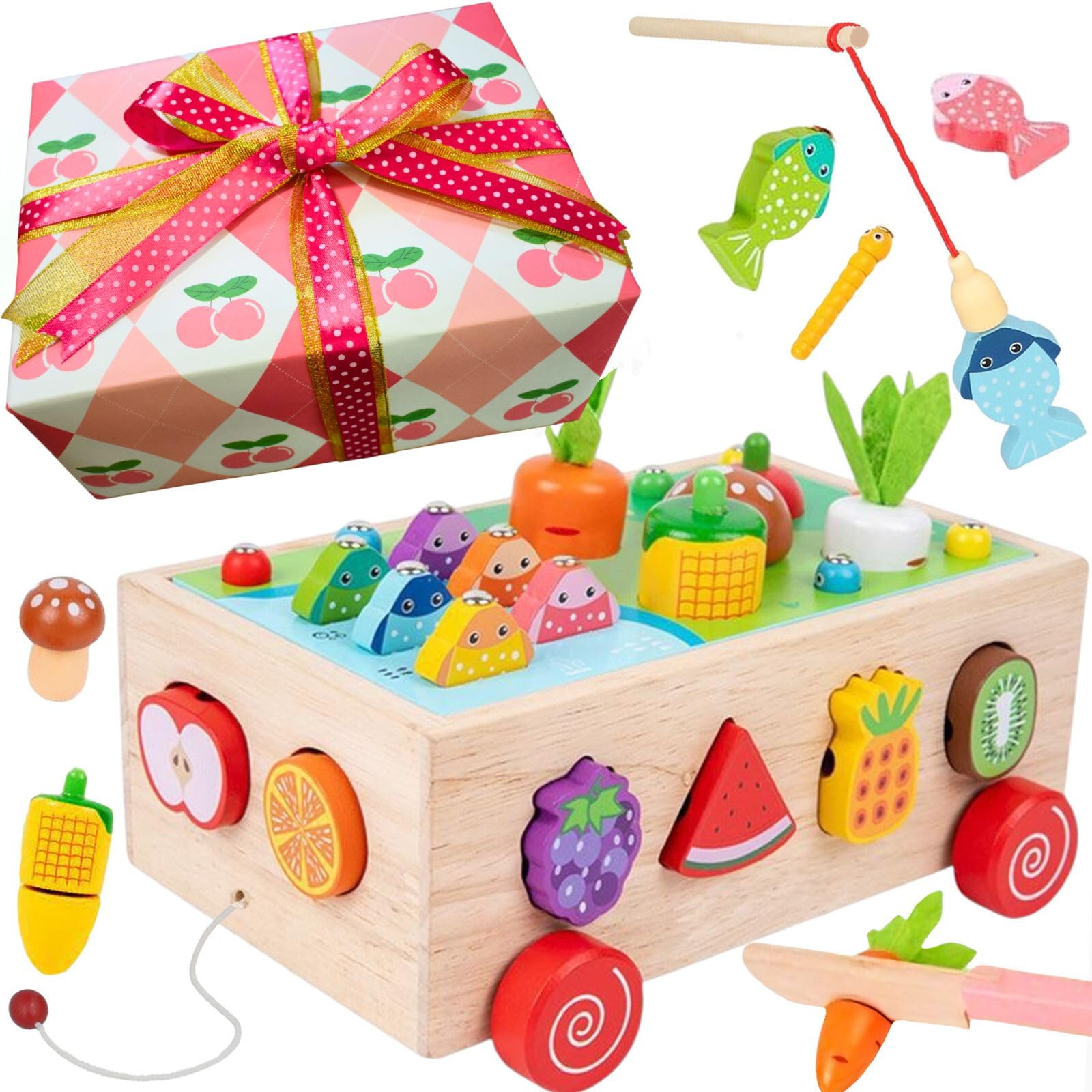 

Gift Multifunctional Montessori Educational Toy Wooden and Play Set Colorful and Easy to Clean Up Made with Safe Materials Supervised by a Gift