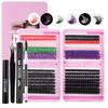 Color Single Cluster D Song False Eyelash Set 10-16Mmdiy Segmented Grafting Thick Eyelashes
