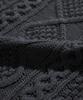 Lemain Second 2Way_Aran Washable Oversized Cable Hooded Zip-Up Knit [Charcoal]