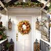 Artificial Autumn Flower Wreath With Pumpkins, Sunflowers, Maple,for Front Door, Home Thanksgiving, Halloween Harvest Decor