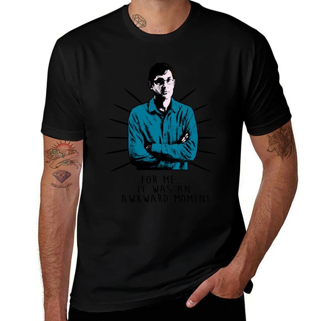 Louis Theroux Awkward MoUnisext Funny Quote TShirt Large Size Basic Casual TShirt