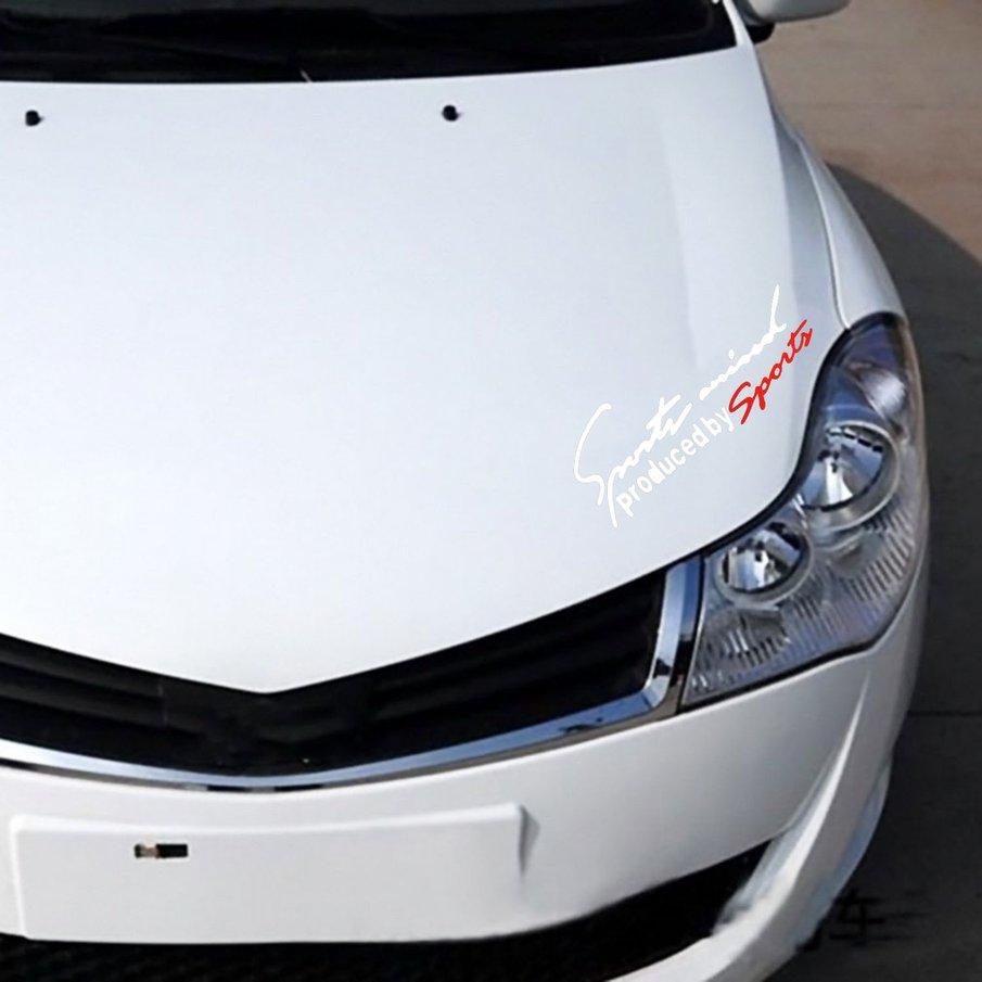 White&Red Sports Style Car Front Cover Sticker Light Eyebrow Reflective Auto Decals DIY Body Vinyl Sticker White&Red Sports Style Car Front Cover Sticker Light Eyebrow Reflective Auto Decals DIY Body Vinyl Sticker