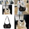 Chic Minimalist Canvas Tote Bag For Women Large Capacity Trendy Shoulder Bag 2024 New