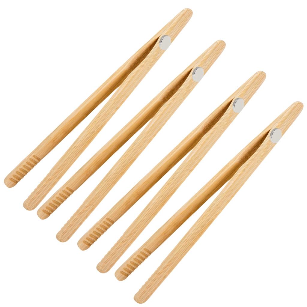 Ergonomic Grip Tongs 7 Inch Kitchen Tongs Daily Cooking Built-in Magnet Effortless Food Serving Hot Toast Lifter