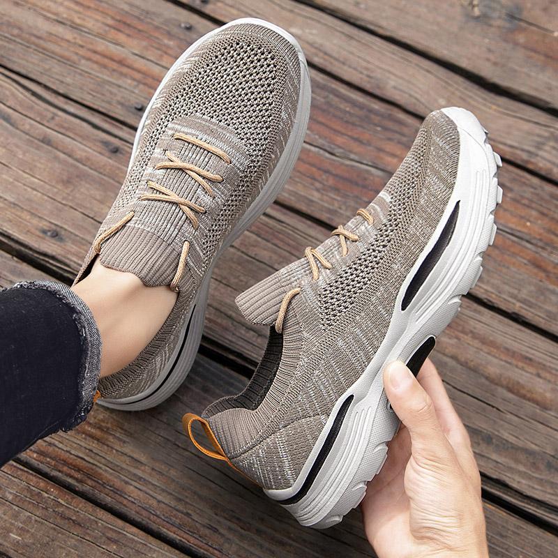 Men Chunky Sneakers Lace Up Mesh Breathable Summer Fashion Platform Lightweight Outdoor Mens Casual Shoes Big Size 48