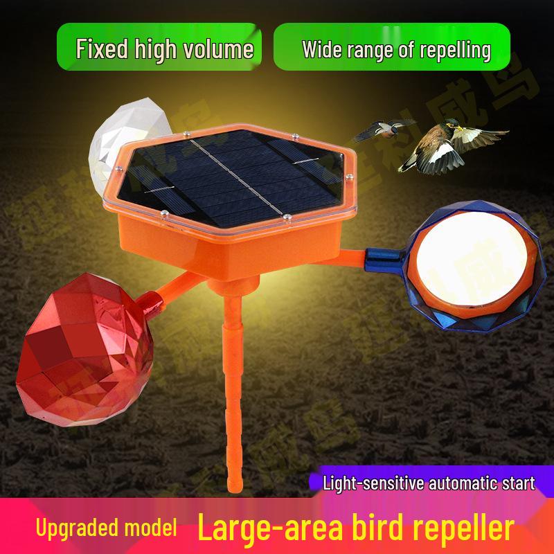 Solar & Wind-Powered Voice-Activated Bird Repeller for Outdoor Use