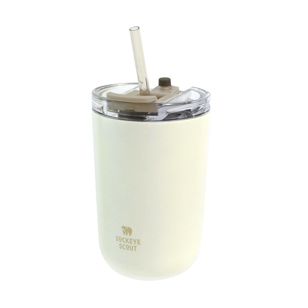 Sabu Sokut Stainless Steel Straw Tumbler, Ivory, 380ml, Product Number: 419904