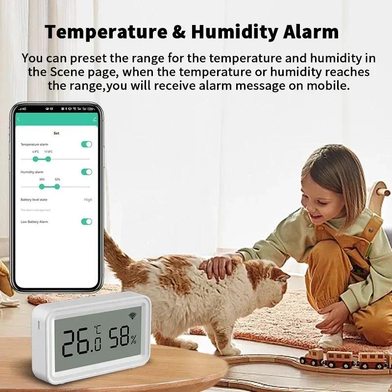 Tuya WiFi Sensor Wireless Humidity Temperature Monitor Smart Home Compatible with Smart Life Google Assistant and Alexa