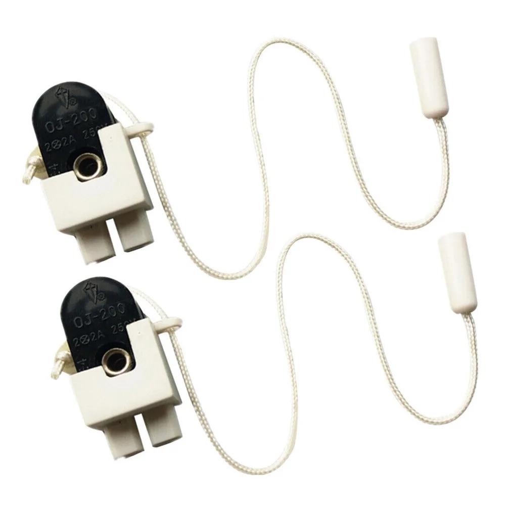 Cord-operated Switch Pull Switch Stainless Steel White&Black Convenient To Install Repair Replacement Practical