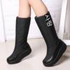 Women Down Snow Boots Cotton Shoes South Korea Style Platform Wedges Mid Calf Boots Female Plush Warm Inner 2025 Fashion