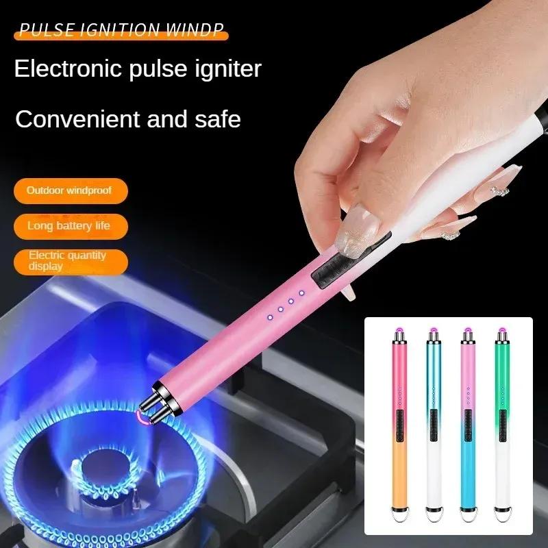 5-Pack Electric Windproof Lighter, Kitchen Fire Stick, Smoke Accessories,Flameless USB Rechargeable Lightweight Lighter 2025 New