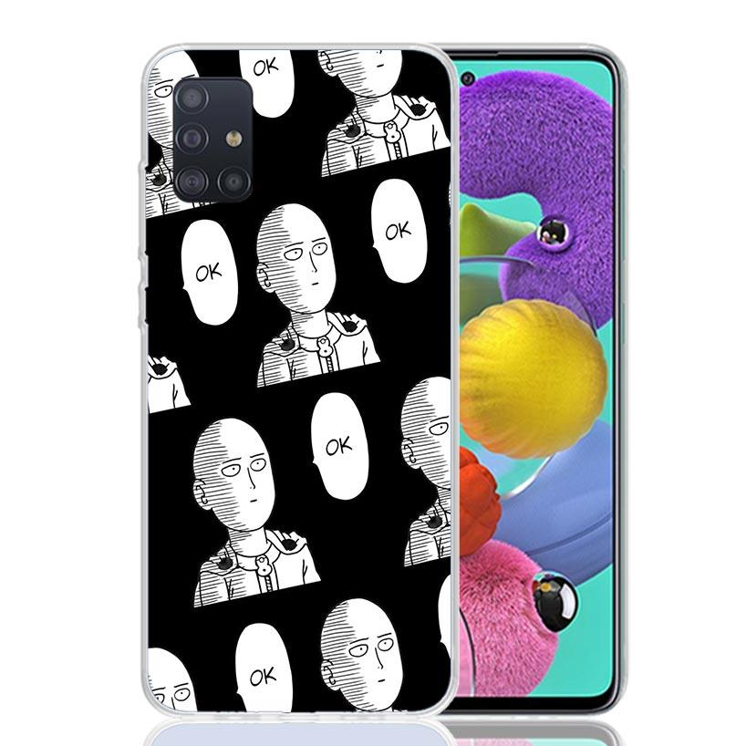 Anime 1 Punch Man Phone Case For Samsung Galaxy A52 A32 A22 A12 A02S A50S A30S A51 A31 AA71 Note 20 Ultra 10 S10 Plus Galaxy A51