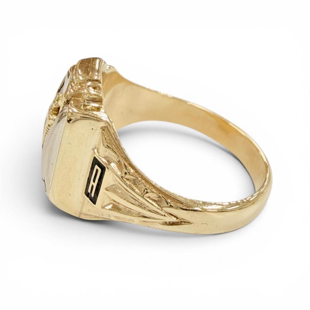 Great JOSTEN Ring ring college Yellow Gold 10K Women Used
