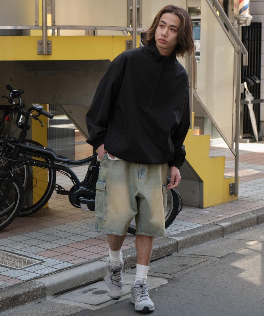 WEGO Easy Denim Cargo Denim Vintage Size Lightly Denim Finish Men's Shorts, Shorts, Pants, Spring/Summer Clothing, Streetwear, Casual, Clothing, Gift,
