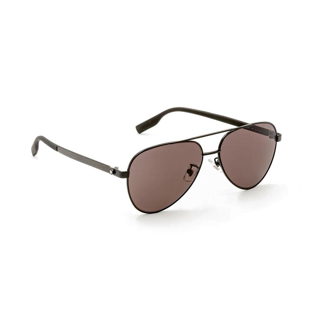 Montblanc Metal Pilot Sunglasses Unisex sunglasses Black MB0182S006