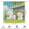 Cute Bunny Family Shower Curtain for Kids and Adults - Soft and Durable Waterproof Bathroom Decor with Adorable Cartoon Design