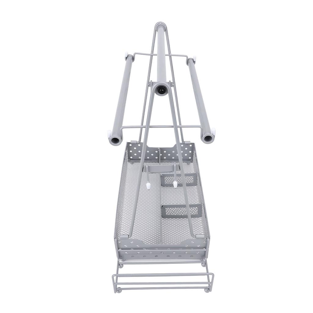 BBQ Condiment Holder Picnic Utensil Grill Caddy with Paper Towel Roll Holder for Outdoor Party