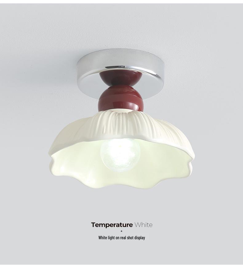 Vintage Kremowy Kwiatowy Plafon do Korytarza lub Przedpokoju