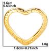 6pcs/Lot Different Heart Pendants For Jewelry Making Supplies 18k Real Gold Plated Stainless Steel Charms Bulk Sun Flower Charm