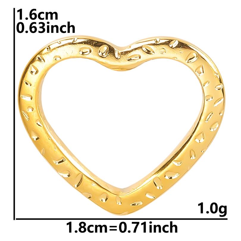 

6pcs/Lot Different Heart Pendants For Jewelry Making Supplies 18k Real Gold Plated Stainless Steel Charms Bulk Sun Flower Charm