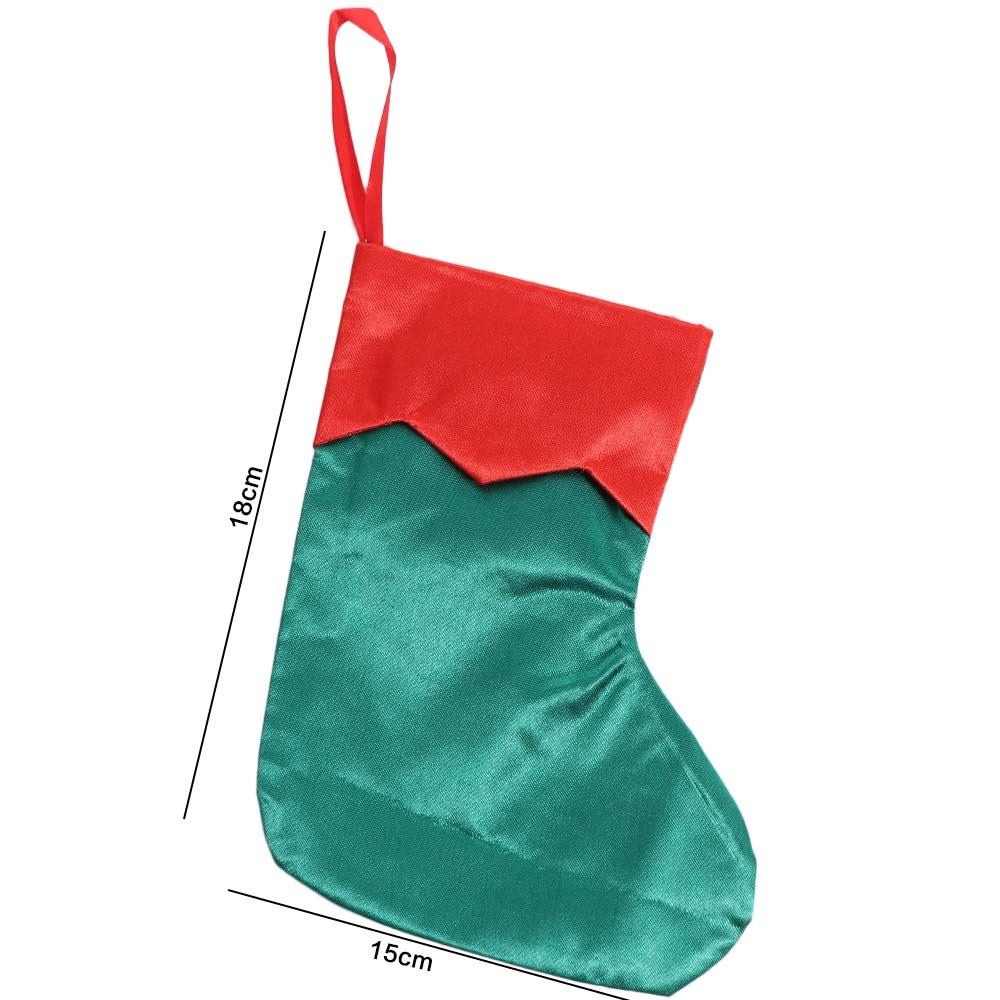Simple Christmas Socks Red & Green Christmas Stockings Navidad Candy Gift Bags  Festive Xmas Tree