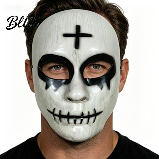 Nicht stickige Maske für langes Tragen Gruselige Halloween-Maske für Erwachsene Horror Realistisches Cosplay Party Gealtertes texturiertes Zubehör Gruselige Vollgesichts-Maskerade