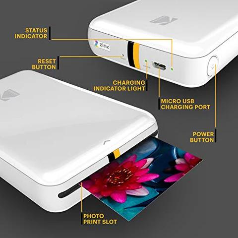 Kodak STEP Instant Mobile Photo printer Colour ZINK 2x3'' 1 ppm, Bluetooth, White