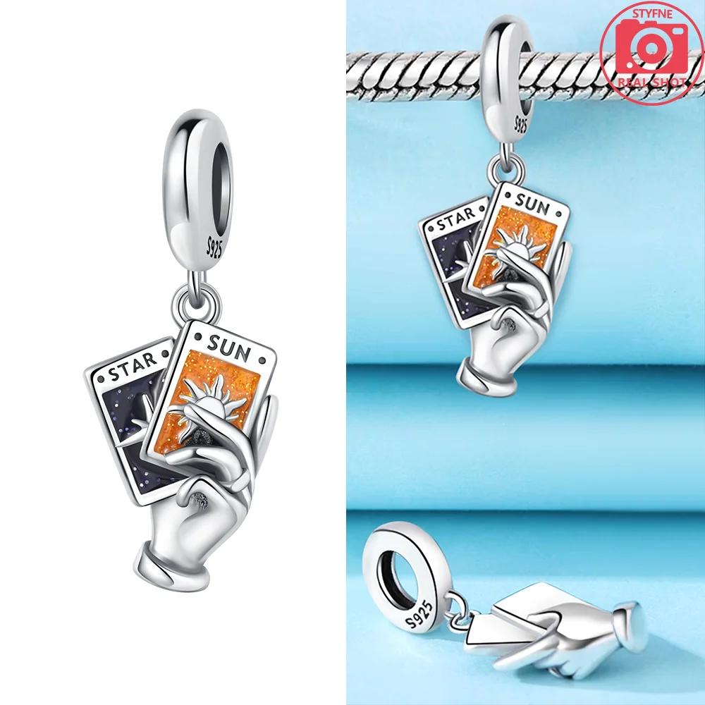 

Exquisite Charms Copper Original Astronauts Night-Light Solar Rocket Moon Stars Beads Fit Bracelet Women Jewelry Diy Gift