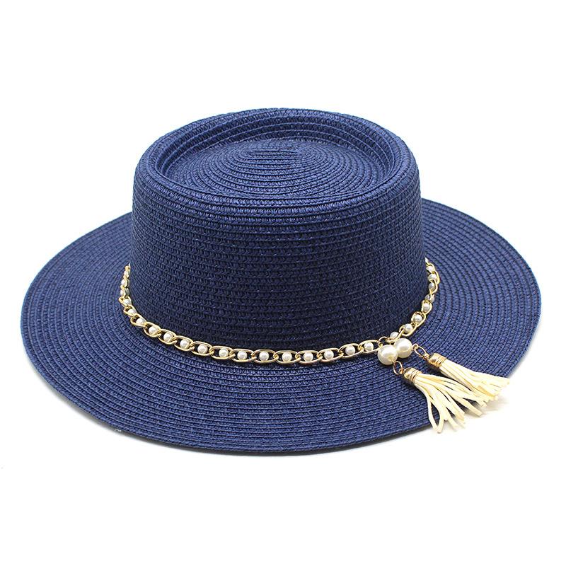 New Women Hats Summer Sun Straw Hats Outdoor Beach Panama Jazz Hats Leisure Vacation Dress Cap Sombreros De Mujer