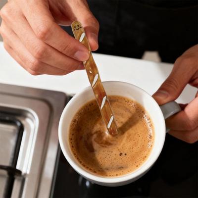 Yousheng Baguette Coffee Stirrer Ceramic Mixing Stick Cute French Bread Design Heat-Resistant Coffee Spoon for Tea Beverage Stirring Kitchen Decor