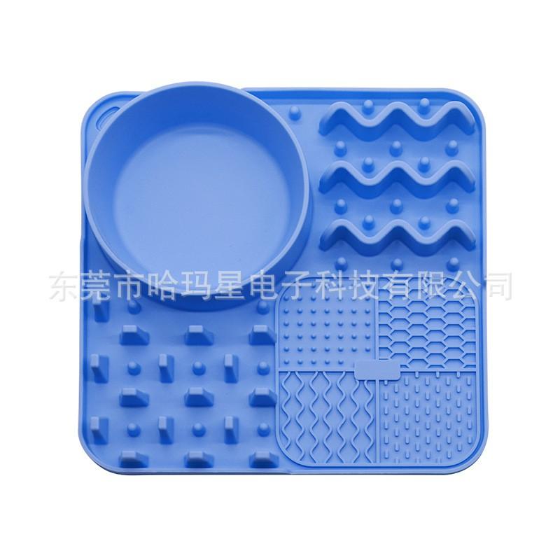 Silicone Pet Slow Feeder Mat With Non-Slip Base Cats Dogs Anti-Choking Lick Pad Bowl Tray In Multiple Sizes Colors