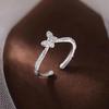 925 Silver Butterfly Luxury Open Ring - Women's High-End Index and Tail Band
