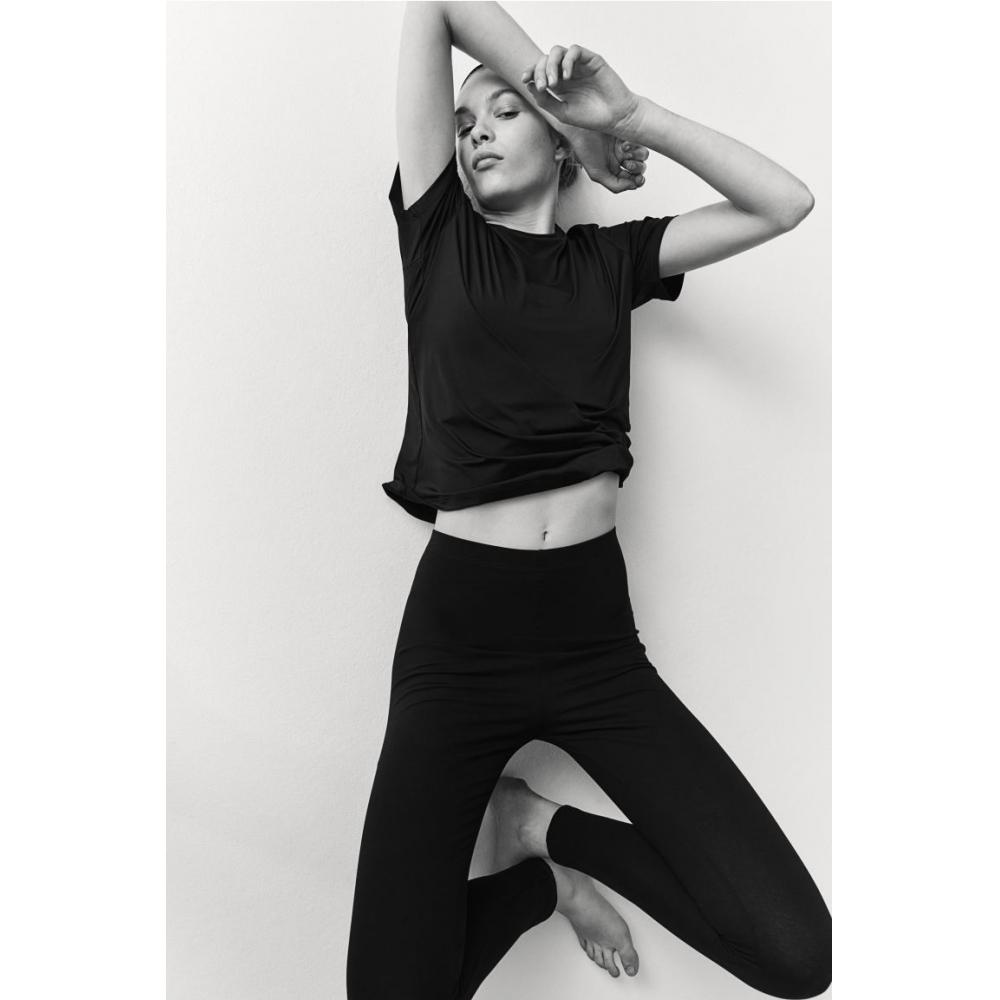 

H M Jersey Leggings 2 Piece Set Black