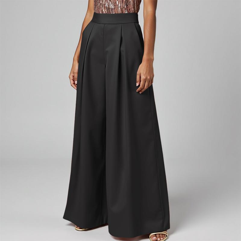 

Женские повседневные брюки ZANZEA с эластичной резинкой на спине и широкими штанинами L