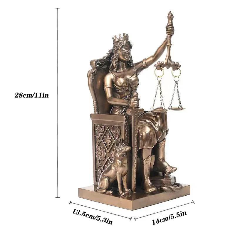 

Скандинавская Ретро Скульптура Домашний Декор Фигурка Статуя Богиня Правосудия Украшение Комната Рабочий стол Баланс Юридические Орнаменты Рождественские Подарки
