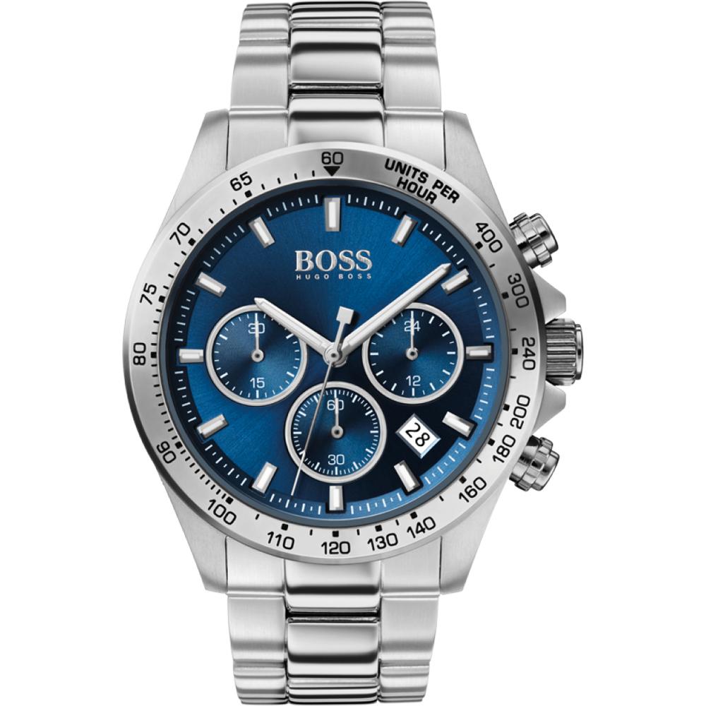 BOSS Hero Blue Dial Silver Stainless Steel Bracelet Men s Quartz Watch 1513755 синий