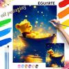 Winnie The Pooh Disney Digital Oil Painting Diy Coloring Handpainted Handpainted Filling Home Decoration Gift, Nice Star Night Art.