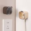 2Pcs Bathroom Splash Proof Plug Holder Wall Mounted Plug Storage Rack with Dust Cover Kitchen Power Socket Organizer