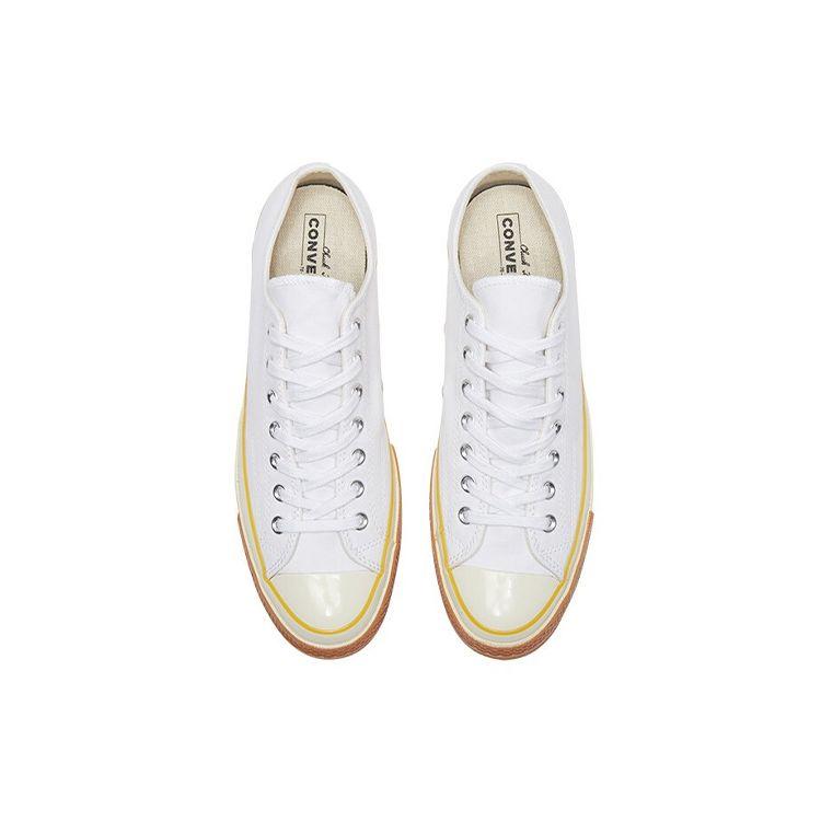 Converse 1970s Pop Toe Low Top Canvas Shoes Unisex Sneakers White Orange 165722C