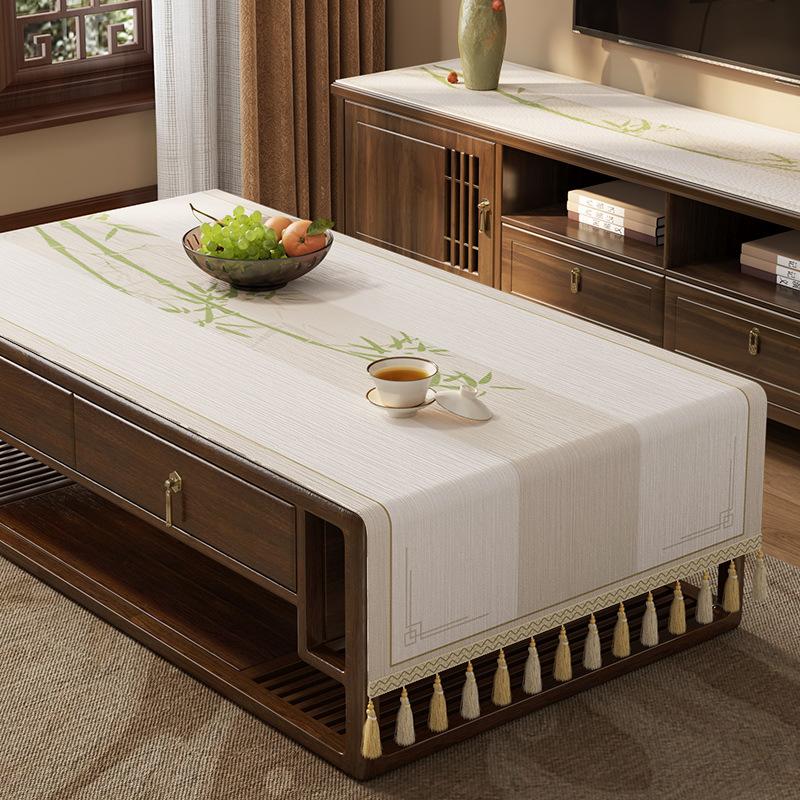 Zen Coffee Table Tablecloth Tv Cabinet Decorative Cover Rectangular Dining Table Side Cabinet Dust Cloth
