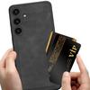Applicable To Card Samsung S24Ultra Mobile Phone Case Matte Pickup Bag S24plus Leather Case Hard Case New Model