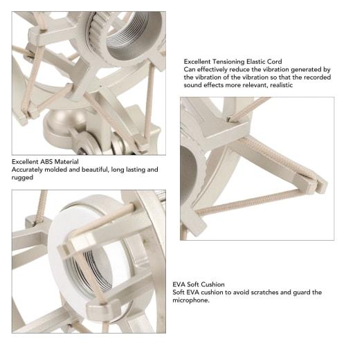 Microphone Shock Mount with Conversion Nut, Mic Clip Holder Mount Reduces Vibration Noise, for Neumann TLM103, TLM193, TLM127, TLM170, MK4