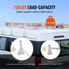 Van Roof Ladder Rack, 3 Bar Alloy Steel Ladder Racks with Ladder Stoppers, 340 Kg Capacity, Adjustable Roof Racks for Full-size Vans with Rain