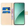 Coque pour Xiaomi 15 Pro, Protection Antichoc Anti-Rayures Cuir Synthétique - Doré