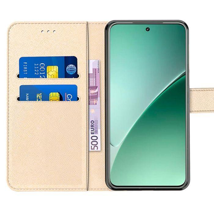 Coque pour Xiaomi 15 Pro, Protection Antichoc Anti-Rayures Cuir Synthétique - Doré
