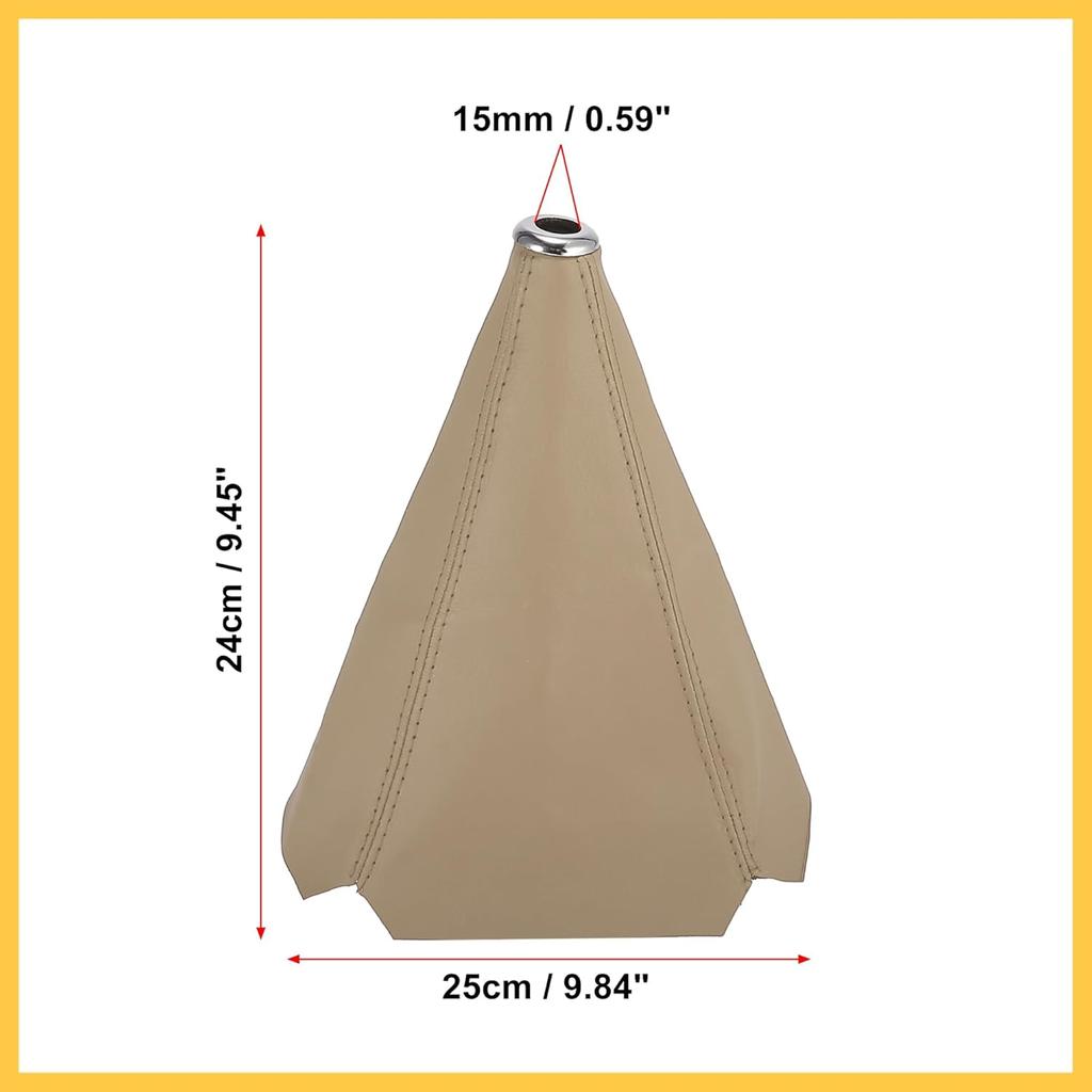 Shift Boot Cover Dust Proof Universal for Vehicle Car Beige PU Leather Auto Replacement Parts