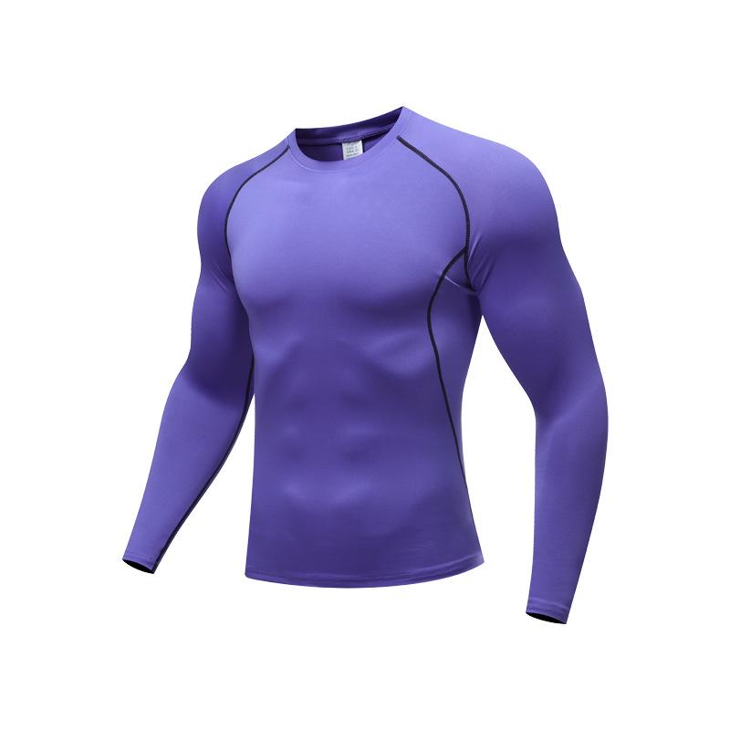 Men's Quick-Dry Compression T-Shirt: Breathable, High Elasticity for Running, Basketball, and Fitness.