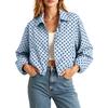 Women's Fashionable Short Loose Fit Puff Jacket with Zipper and Long Sleeves for Everyday Wear