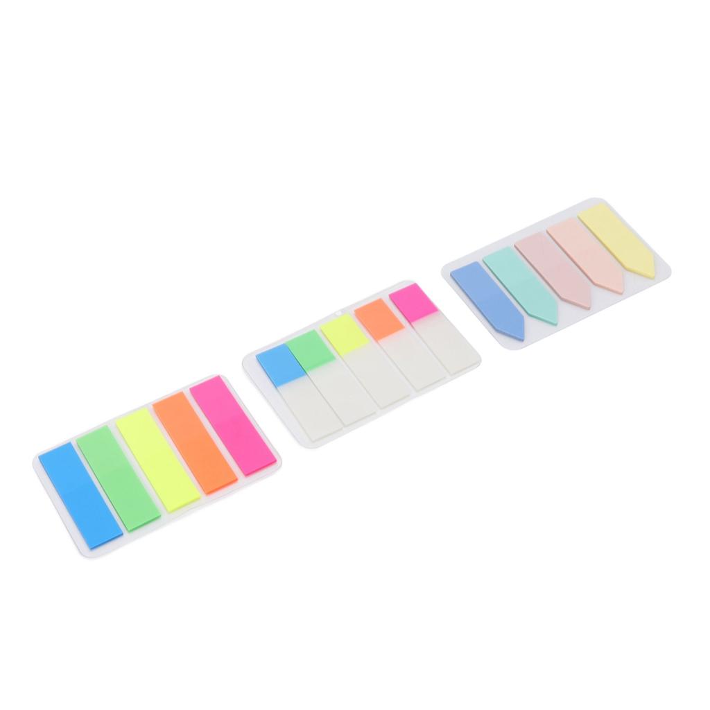 15Packs Page Markers Index Tabs 5 Iridescent Colors Key Marking Reusable Transparent PET Index Tabs for Home School