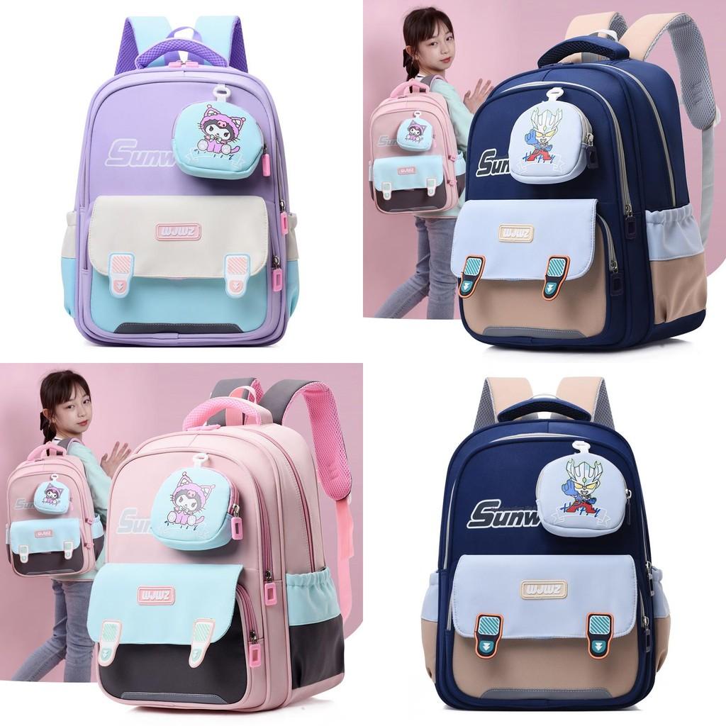 Cute And Stylish Nylon Backpack Spacious Cartoon Design For Elementary School Children